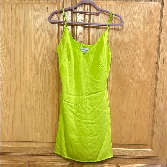 Ettitude Lime Green Bamboo Slip Dress - Picture 2 of 9